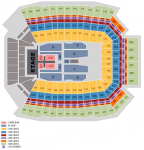Kenny Chesney Seating Lucas Oil Stadium May 9, 2015